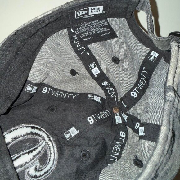 Vintage LA Dodgers Logo New Era Grey camo adjustable size dad hat cap 9Twenty - Picture 4 of 5